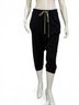 Rick Owens Solid Black Women's Cropped Drawstring Pants Size L - photo 2