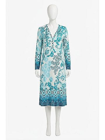Johnny Was Janie Favorite Long Sleeve Button Neck Dress (view 1)