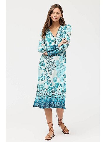 Johnny Was Janie Favorite Long Sleeve Button Neck Dress (view 2)