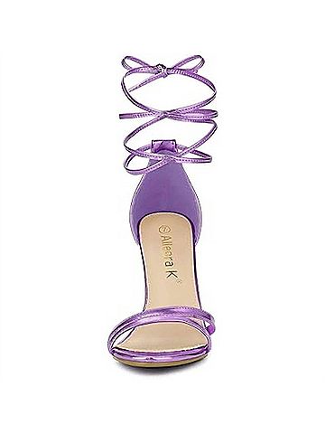 Allegra K Women's Open Toe Lace Up Stiletto 4" Heels Sandals (view 2)