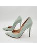 Gianvito Rossi 100% Suede Teal Heels Size EU 37 - photo 8