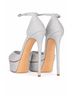 Casadei 100% Leather Silver Heels Size EU 41 - photo 3