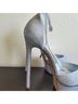 Casadei 100% Leather Silver Heels Size EU 41 - photo 9