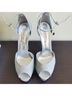 Casadei 100% Leather Silver Heels Size EU 41 - photo 10
