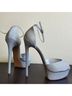 Casadei 100% Leather Silver Heels Size EU 41 - photo 14