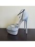 Casadei 100% Leather Silver Heels Size EU 41 - photo 11