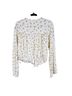 Free People 100% Rayon Floral White Yellow Long Sleeve Blouse Size L - photo 2