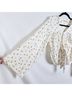 Free People 100% Rayon Floral White Yellow Long Sleeve Blouse Size L - photo 5