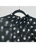 Torrid 100% Polyester Polka Dots Black White Long Sleeve Blouse Size 3X - photo 7