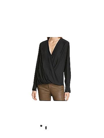 Rag & Bone Long Sleeve Silk Top (view 1)