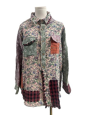 Blue Velvet Button-Down Shirt (view 1)