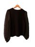 Maeve 65% Polyester 35% Cotton 100% Polyester Black Long Sleeve Blouse Size L - photo 5