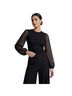 Maeve 65% Polyester 35% Cotton 100% Polyester Black Long Sleeve Blouse Size L - photo 1