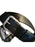 Georg Roth 100% Leather Solid Black Belt Size M - photo 1