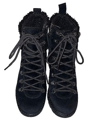 Sam Edelman Tenlee Black Suede Combat Boots Ankle Boots (view 2)