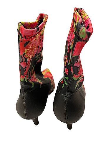 Leith black floral stretch Heels (view 2)