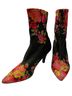 Leith 100% Fabric Floral Black Multi Color Heels Size 7 - photo 1