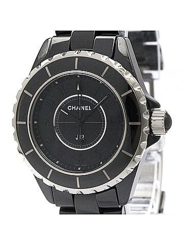 Chanel CHANEL J12 Intense Black Ceramic Quartz Ladies Watch H3828 Polished (view 1)