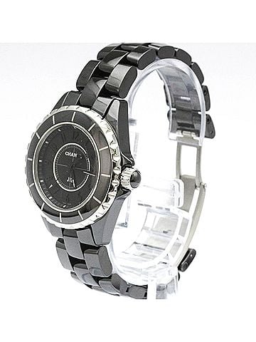 Chanel CHANEL J12 Intense Black Ceramic Quartz Ladies Watch H3828 Polished (view 2)