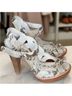 Coach Snake Print Multi Color Heels Size 7 - photo 4