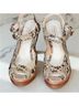 Coach Snake Print Multi Color Heels Size 7 - photo 3