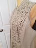 Pamela McCoy 100% Lambskin Graphic Tan Leather Jacket Size M - photo 11
