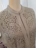 Pamela McCoy 100% Lambskin Graphic Tan Leather Jacket Size M - photo 10