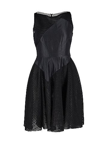 Antonio Berardi Antonio Berardi Sleeveless Open-Knit Mini Dress in Black Polyamide (view 1)