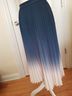 Kourt 100% Polyester Color Block Blue White Casual Skirt Size L - photo 4