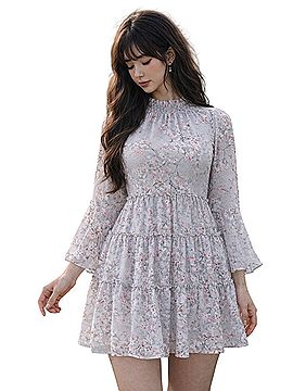 chinese dress ladies Storia Cream Pink Floral Eyelet Lace Design Sundress main image 0