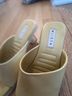 Miista 100% Leather Yellow Heels Size EU 37 - photo 3