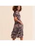 Hutch Animal Print Multi Color Tan Gray Casual Dress Size 1X - photo 4