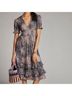 Hutch Animal Print Multi Color Tan Gray Casual Dress Size 1X - photo 3