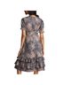 Hutch Animal Print Multi Color Tan Gray Casual Dress Size 1X - photo 2