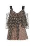 Alice McCall 70% Polyester 30% Metallic Fiber 100% Polyester 65% Cotton 35% Rayon Floral Black Gold Romper Size 4 - photo 1