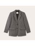 Everlane 74% Recycled Wool 26% Recycled Nylon 9% Other 100% Recycled Polyester Checkered-gingham Houndstooth Gray Blue Brown Blazer Size 8 - photo 7