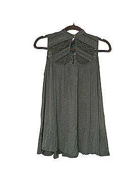 Deletta Anthropologie Deletta Brent lace swing tank sage green Sleeveless Blouse (view 2)