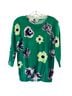 J.Crew Factory Store 100% Cotton Floral Green Multi Color Pullover Sweater Size S - photo 2