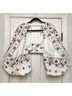 ASOS 100% Cotton Aztec Or Tribal Print White Brown Black Long Sleeve Blouse Size 6 - photo 6