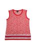 Escada 100% Wool Animal Print Red Multi Color Gray Sleeveless Top Size L - photo 1