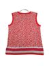 Escada 100% Wool Animal Print Red Multi Color Gray Sleeveless Top Size L - photo 4