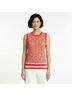 Escada 100% Wool Animal Print Red Multi Color Gray Sleeveless Top Size L - photo 6
