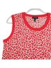 Escada 100% Wool Animal Print Red Multi Color Gray Sleeveless Top Size L - photo 2