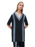 Cos Color Block Black Blue Short Sleeve Top Size XS - photo 8