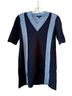 Cos Color Block Black Blue Short Sleeve Top Size XS - photo 1