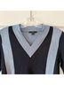 Cos Color Block Black Blue Short Sleeve Top Size XS - photo 3
