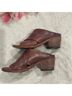 P. Monjo 100% Leather Brown Heels Size EU 36 - photo 10