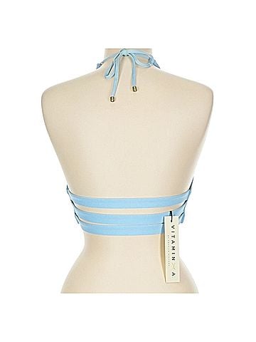 Vitamin A Vitamin A halter bikini top baby blue  Swimsuit Top (view 2)