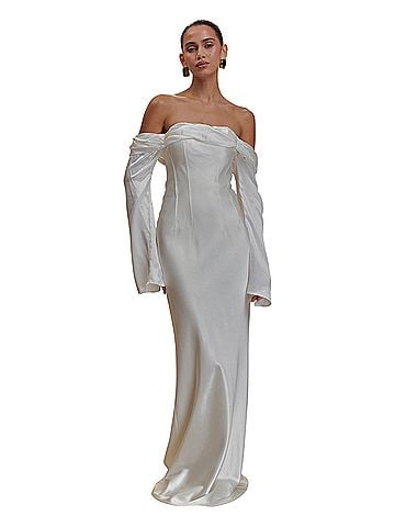 Meshki  Giselle Off-Shoulder Cowl Neck Maxi  Cocktail Dress (view 1)