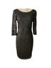 Eliza J 100% Poly Floral Black Cocktail Dress Size 6 - photo 1